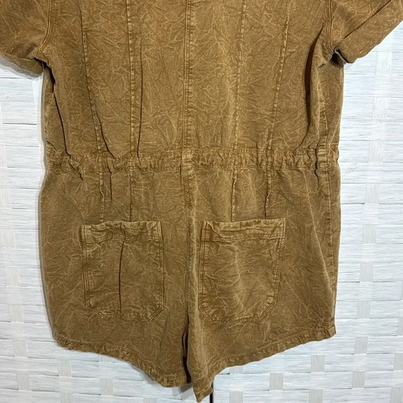 Free People Rhodes Chino Button Down Coverall with Front/Back Pockets Size XS - Picture 7 of 12